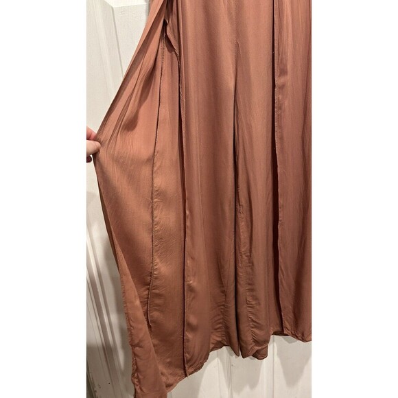 Sundays The Label Womens Brown Split Leg Zip up Pants AU 12 US 8 Medium - Picture 2 of 8